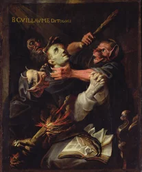 The Blessed Guillaume de Toulouse (755-812) Tormented by Demons